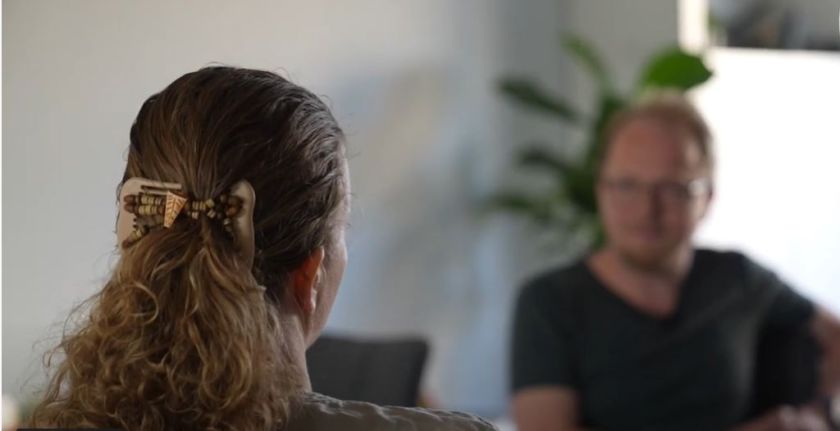 Video van Debbie (ontvanger) en Stephan (nabestaande) in gesprek